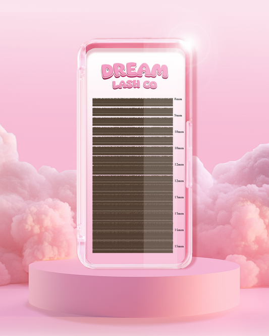 Flat Classic Lashes - Brown - Mixed Trays